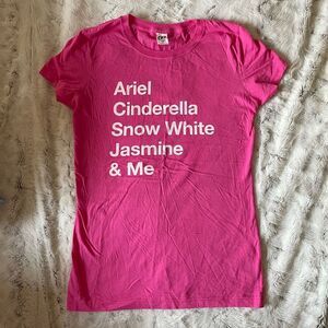 Ariel Cinderella Snow White jasmine & Me Princess Disney themed pink shi…